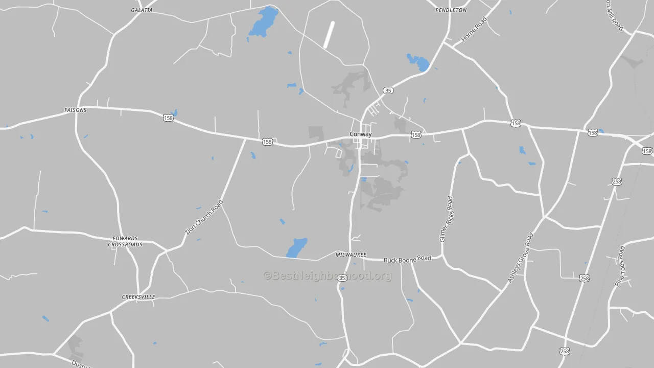 Transit Grade map of Conway, NC
