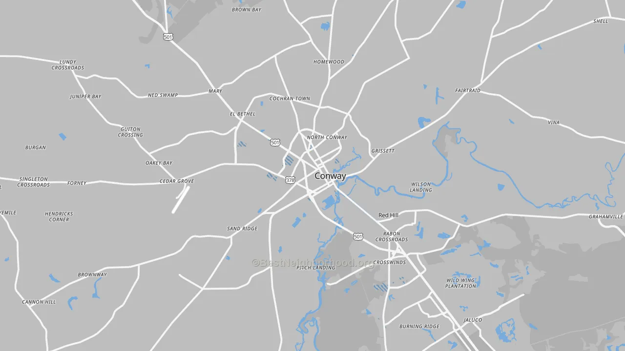 Transit Grade map of Conway, SC