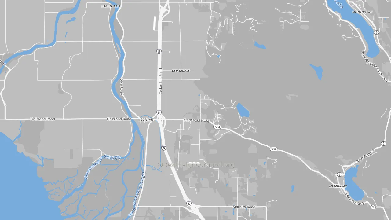 Transit Grade map of Conway, WA