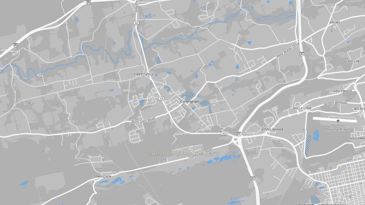 Transit Grade map of Conyngham, PA