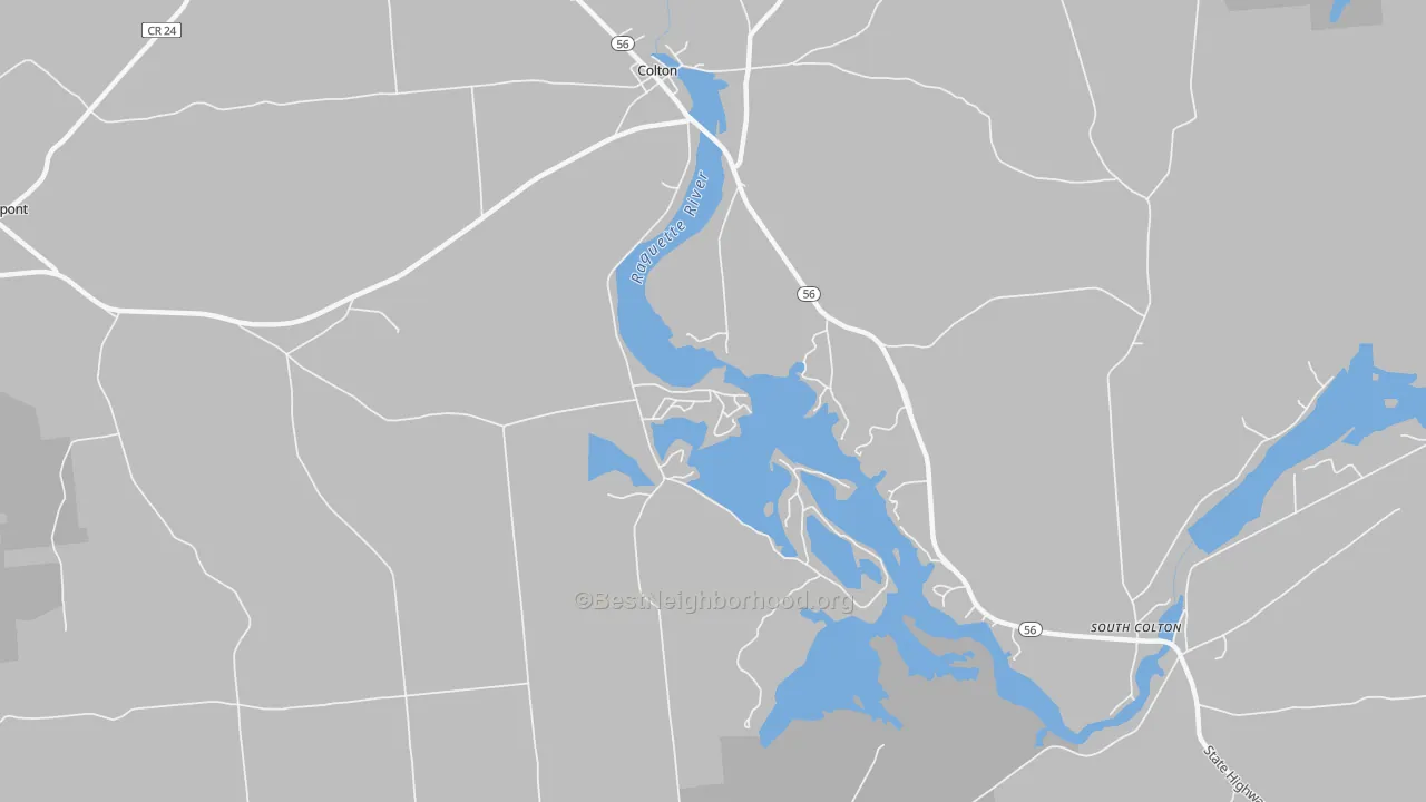 Transit Grade map of Cook Corners, NY