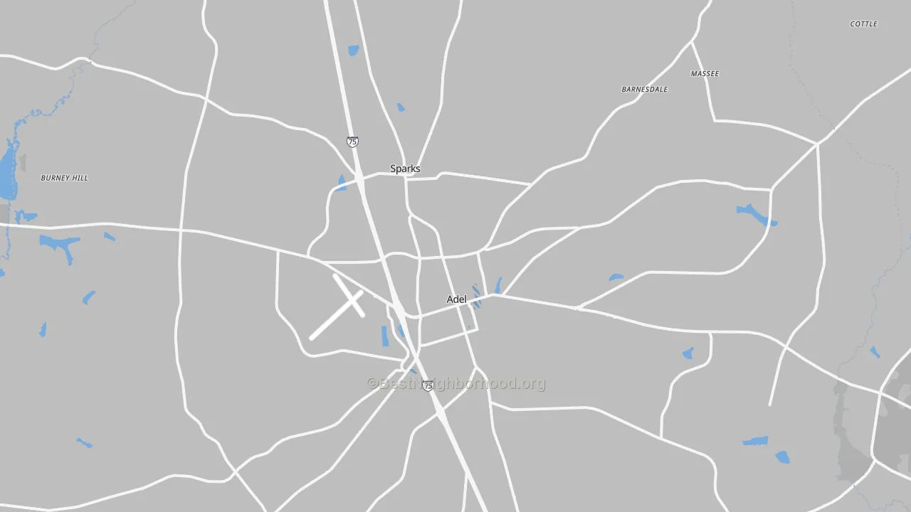 Transit Grade map of Cook County, GA