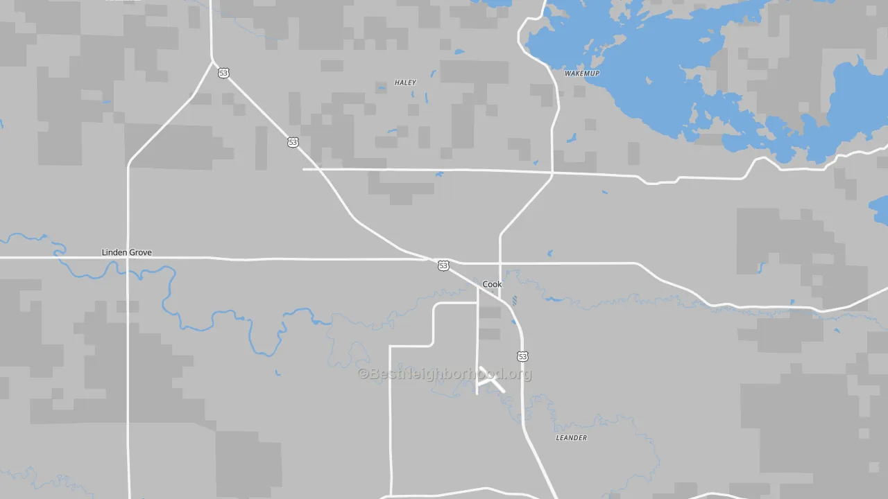 Transit Grade map of Cook, MN