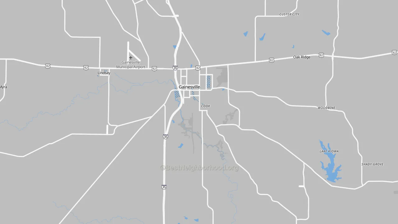 Transit Grade map of Cooke County, TX