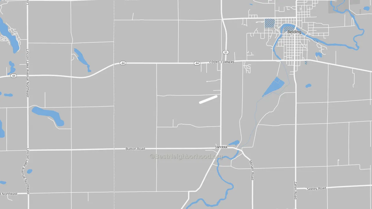 Transit Grade map of Cooks Corners, MI