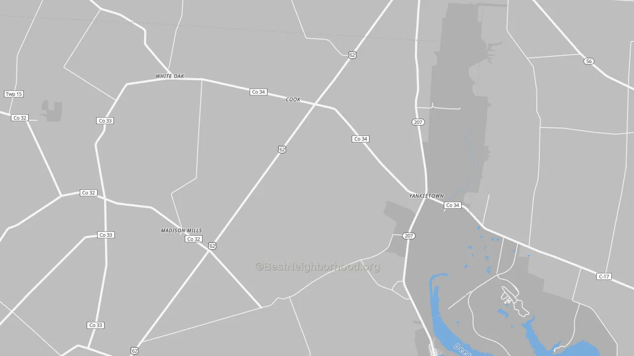 Transit Grade map of Cooks, OH