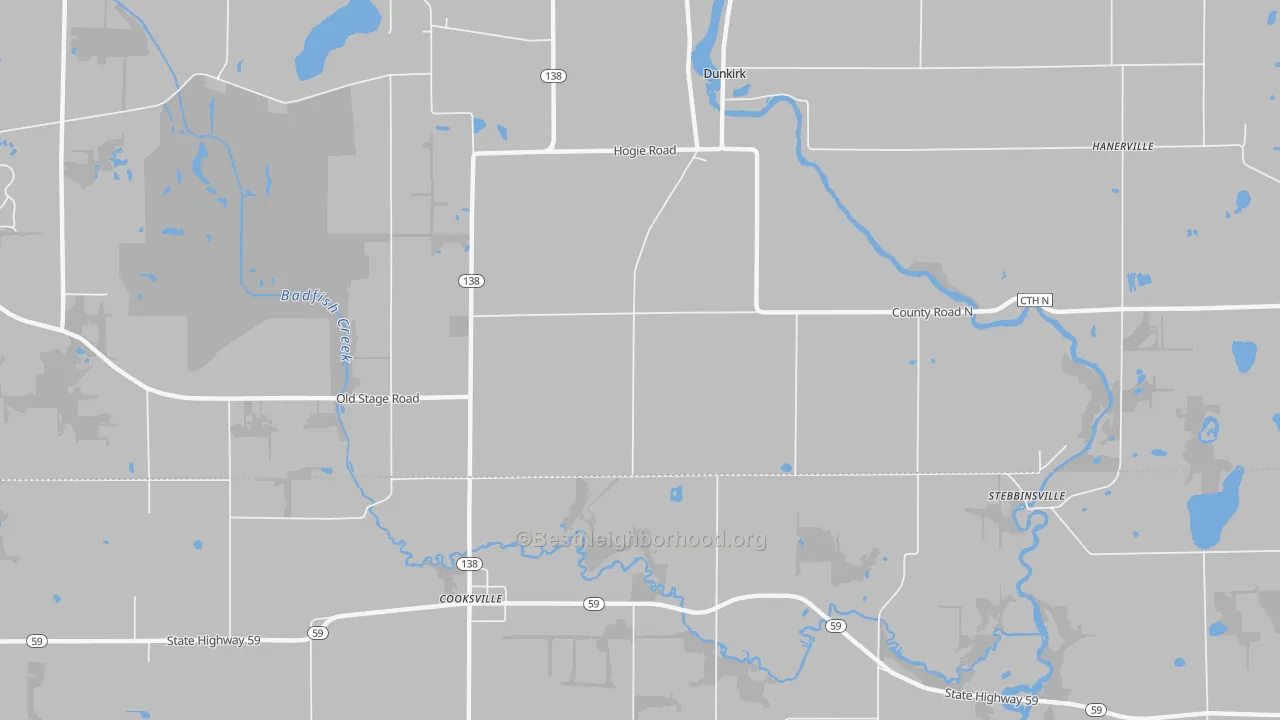 Transit Grade map of Cooksville, WI