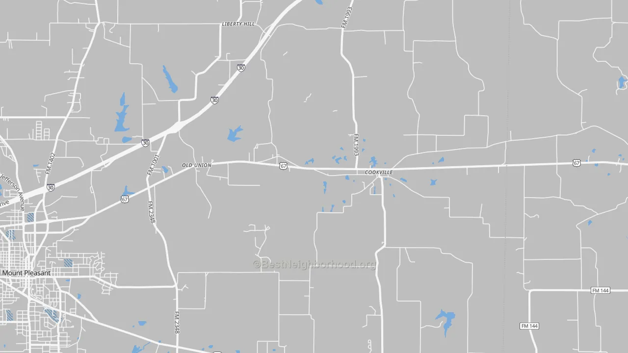Transit Grade map of Cookville, TX