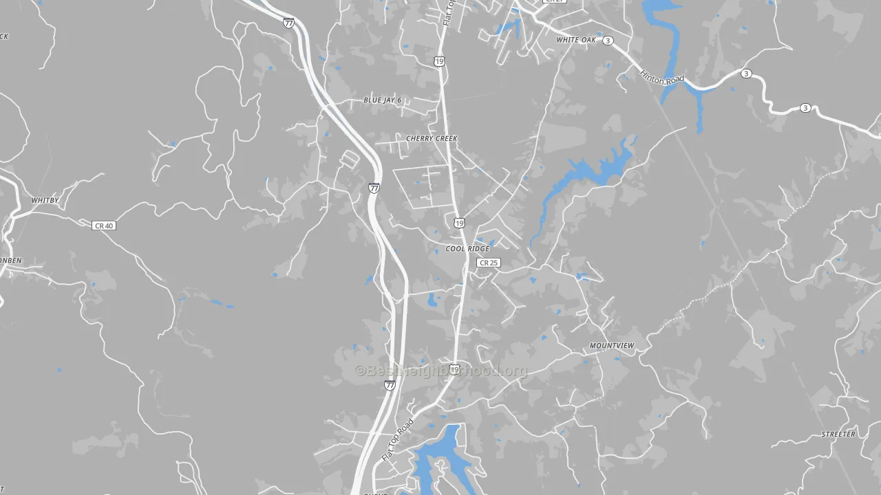 Transit Grade map of Cool Ridge, WV