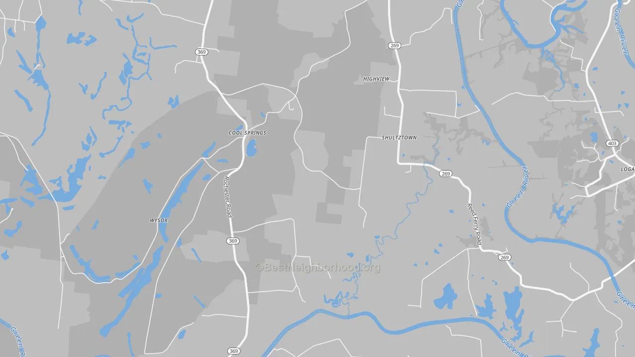 Transit Grade map of Cool Springs, KY