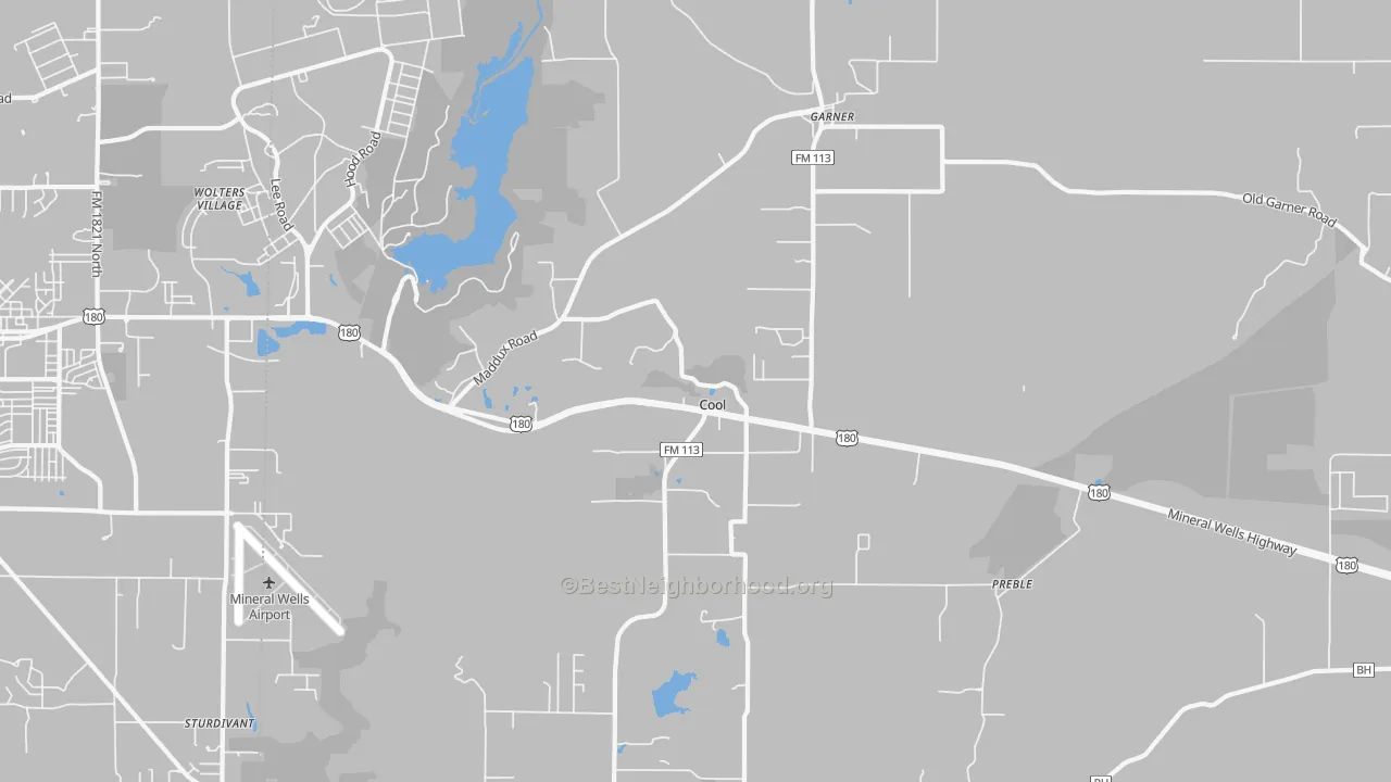 Transit Grade map of Cool, TX