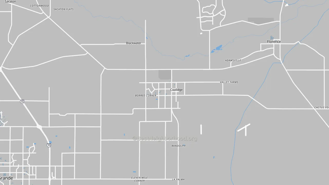 Transit Grade map of Coolidge, AZ