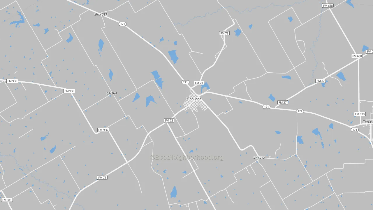 Transit Grade map of Coolidge, TX