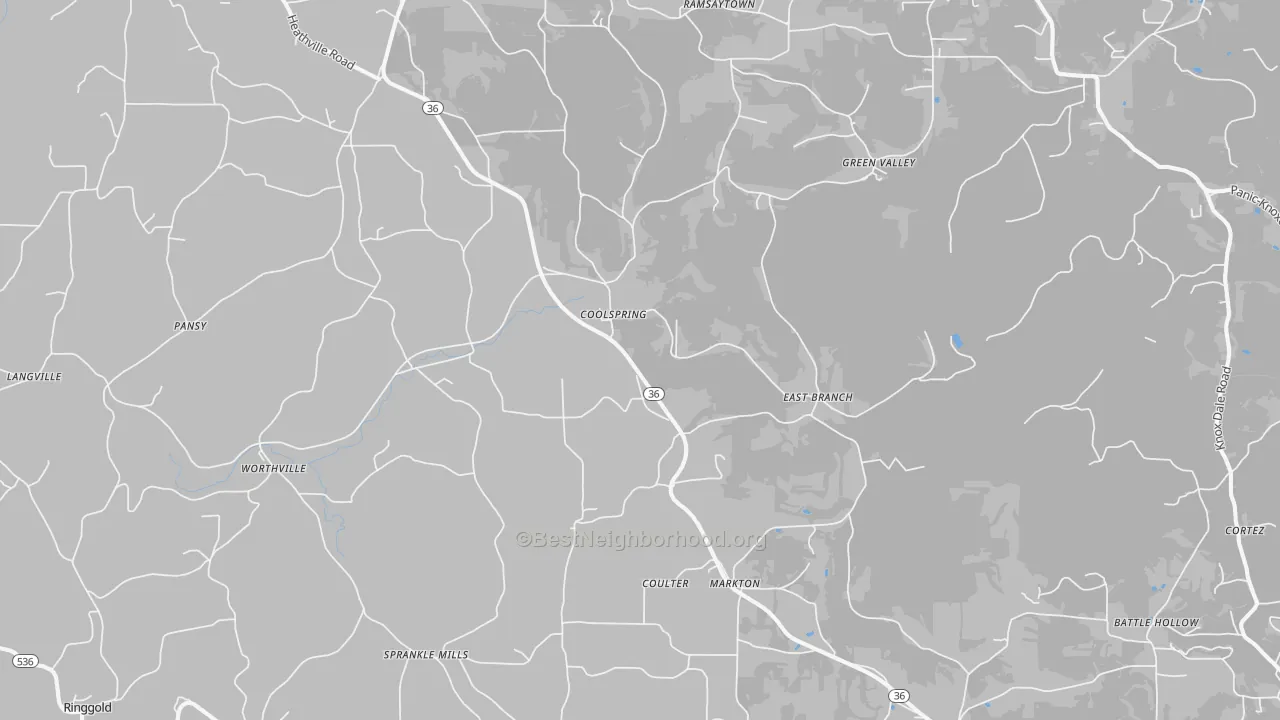 Transit Grade map of Coolspring, PA