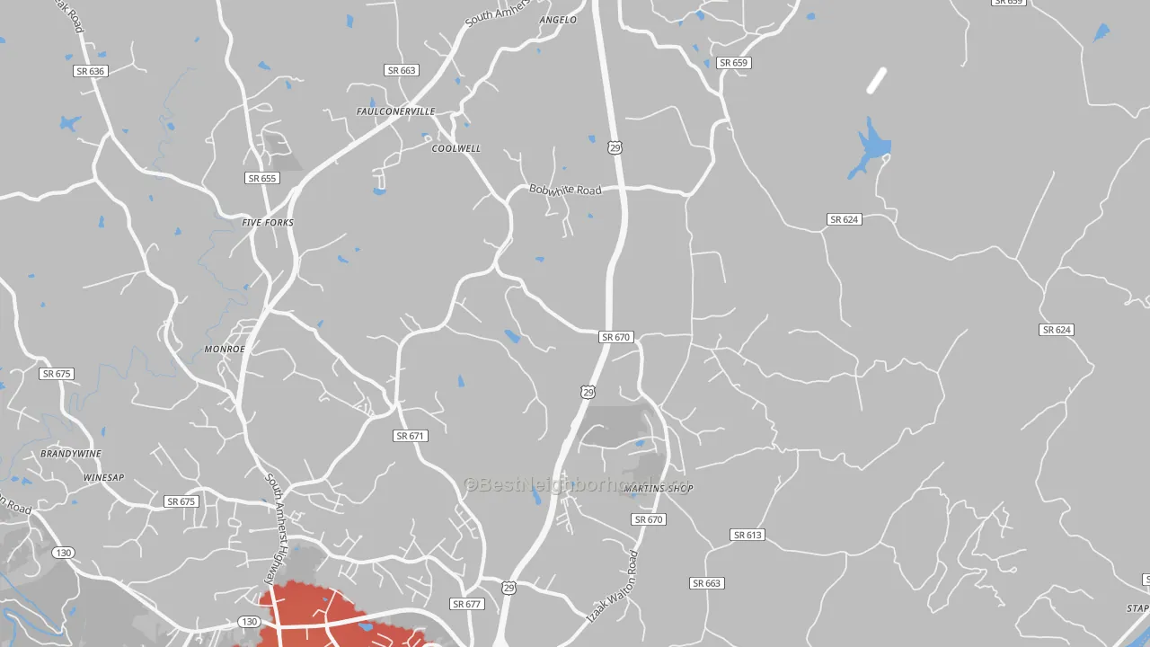 Transit Grade map of Coolwell, VA