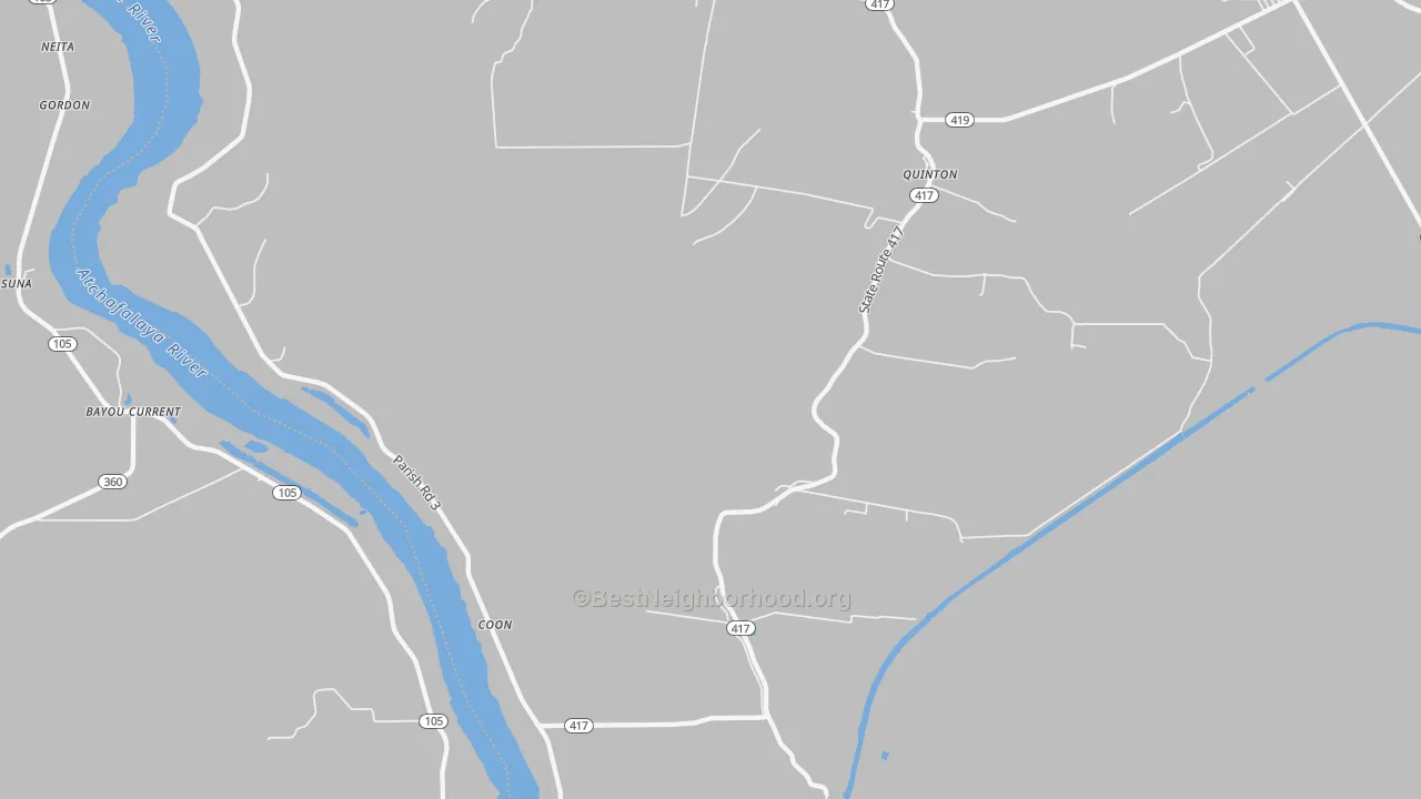 Transit Grade map of Coon, LA