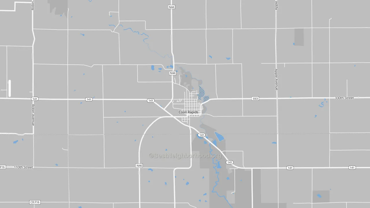 Transit Grade map of Coon Rapids, IA