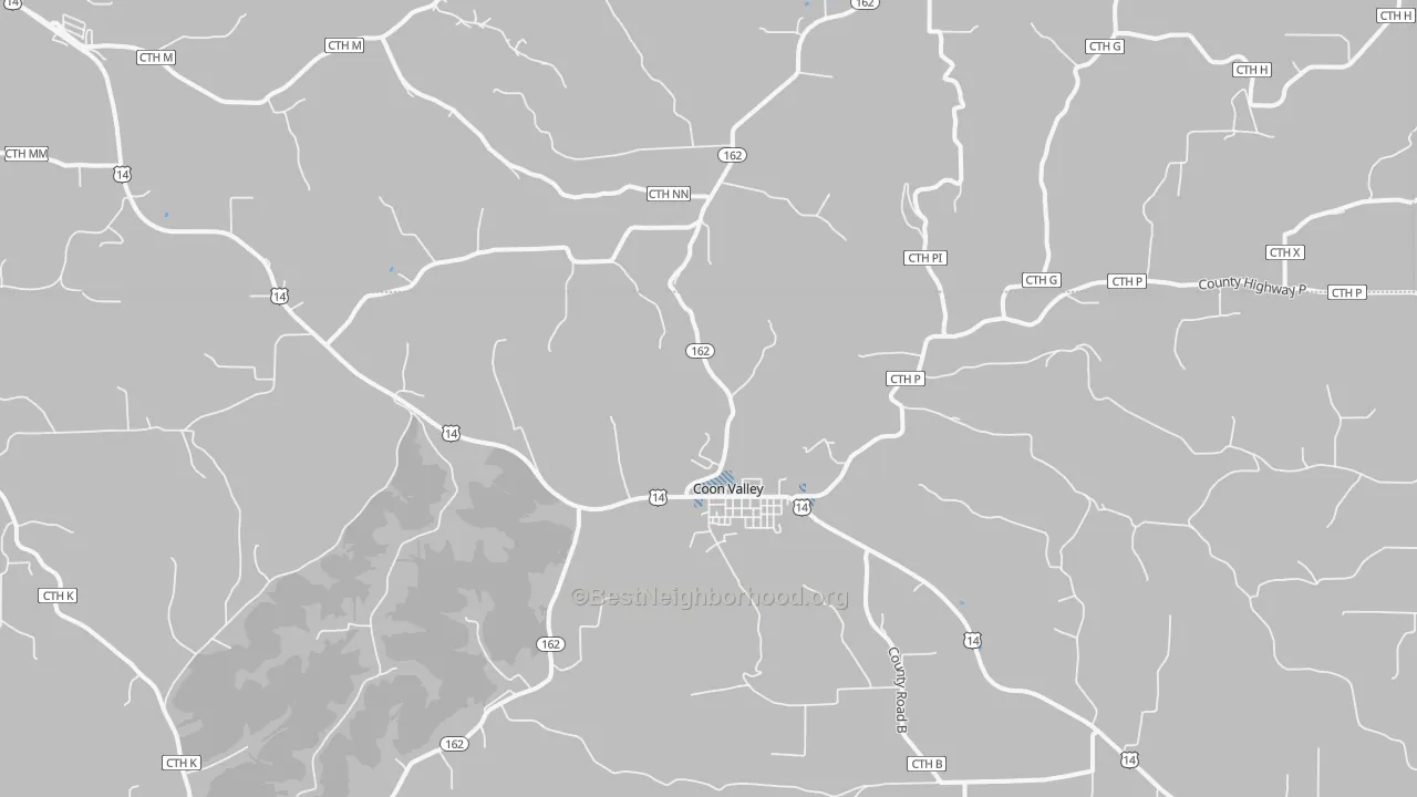 Transit Grade map of Coon Valley, WI