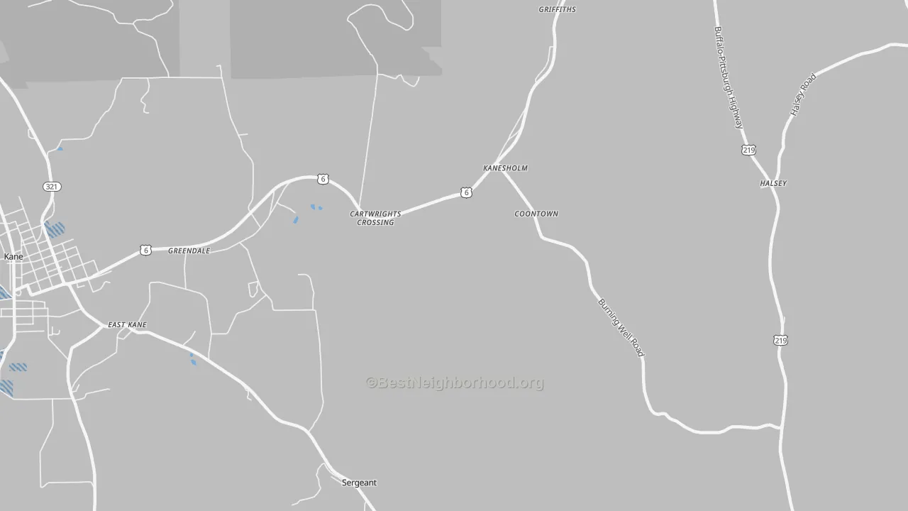 Transit Grade map of Coontown, PA