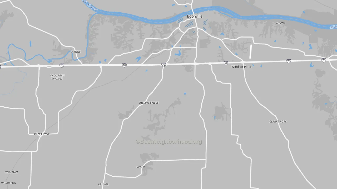 Transit Grade map of Cooper County, MO
