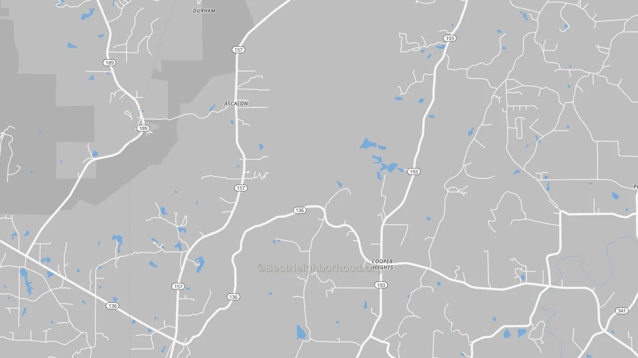 Transit Grade map of Cooper Heights, GA