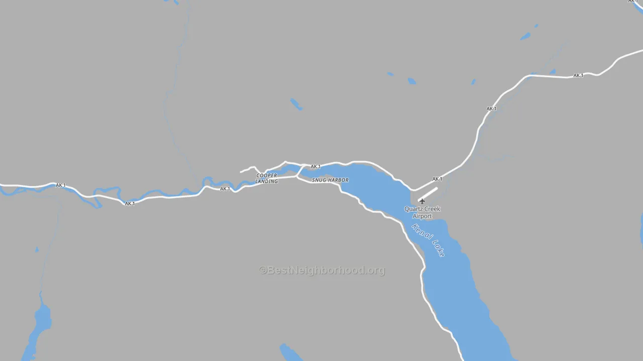 Transit Grade map of Cooper Landing, AK