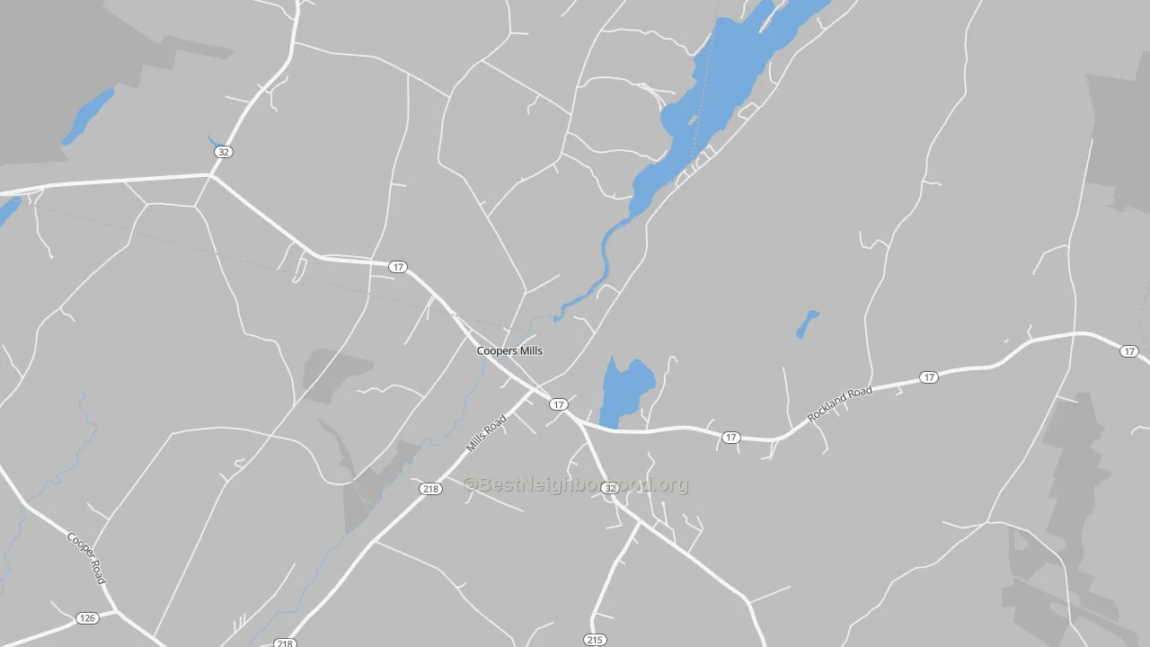 Transit Grade map of Coopers Mills, ME