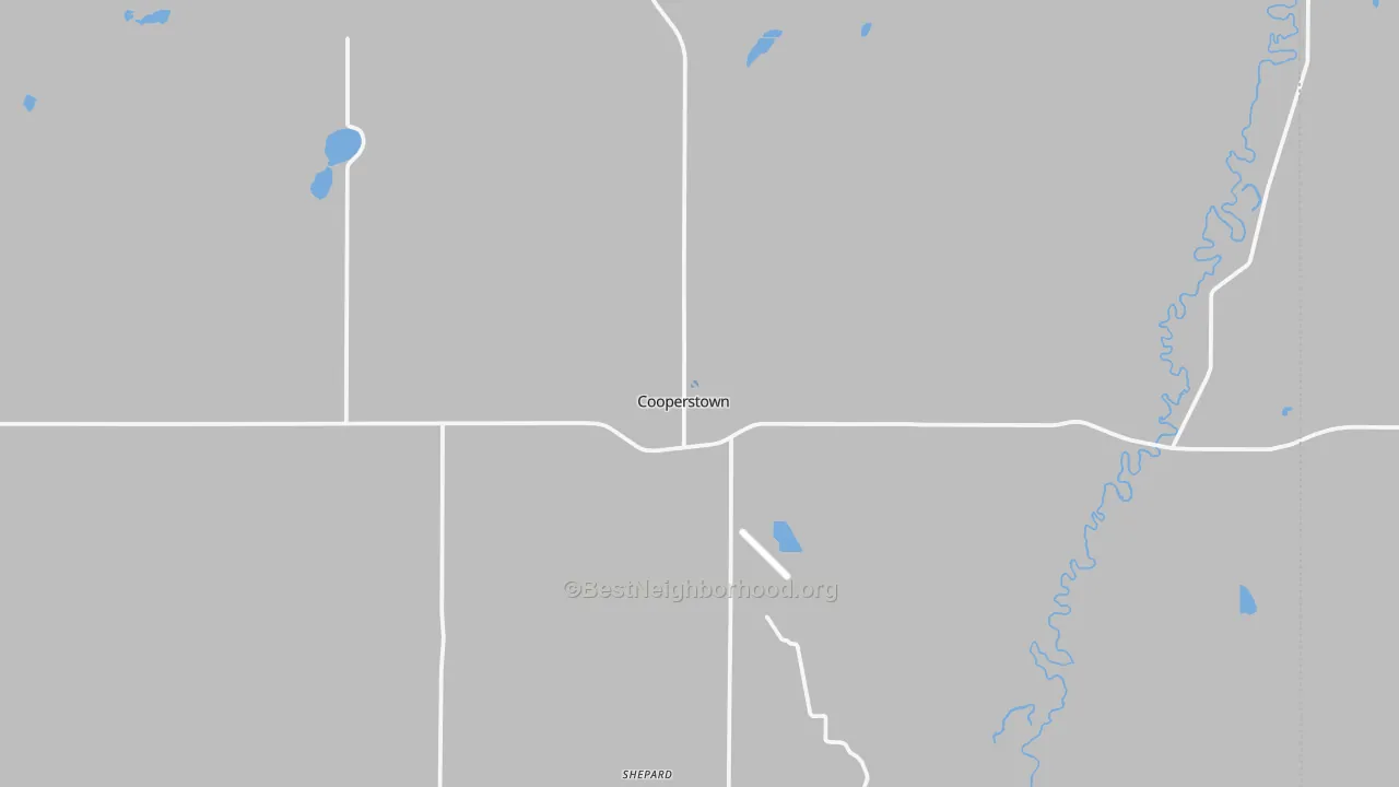 Transit Grade map of Cooperstown, ND