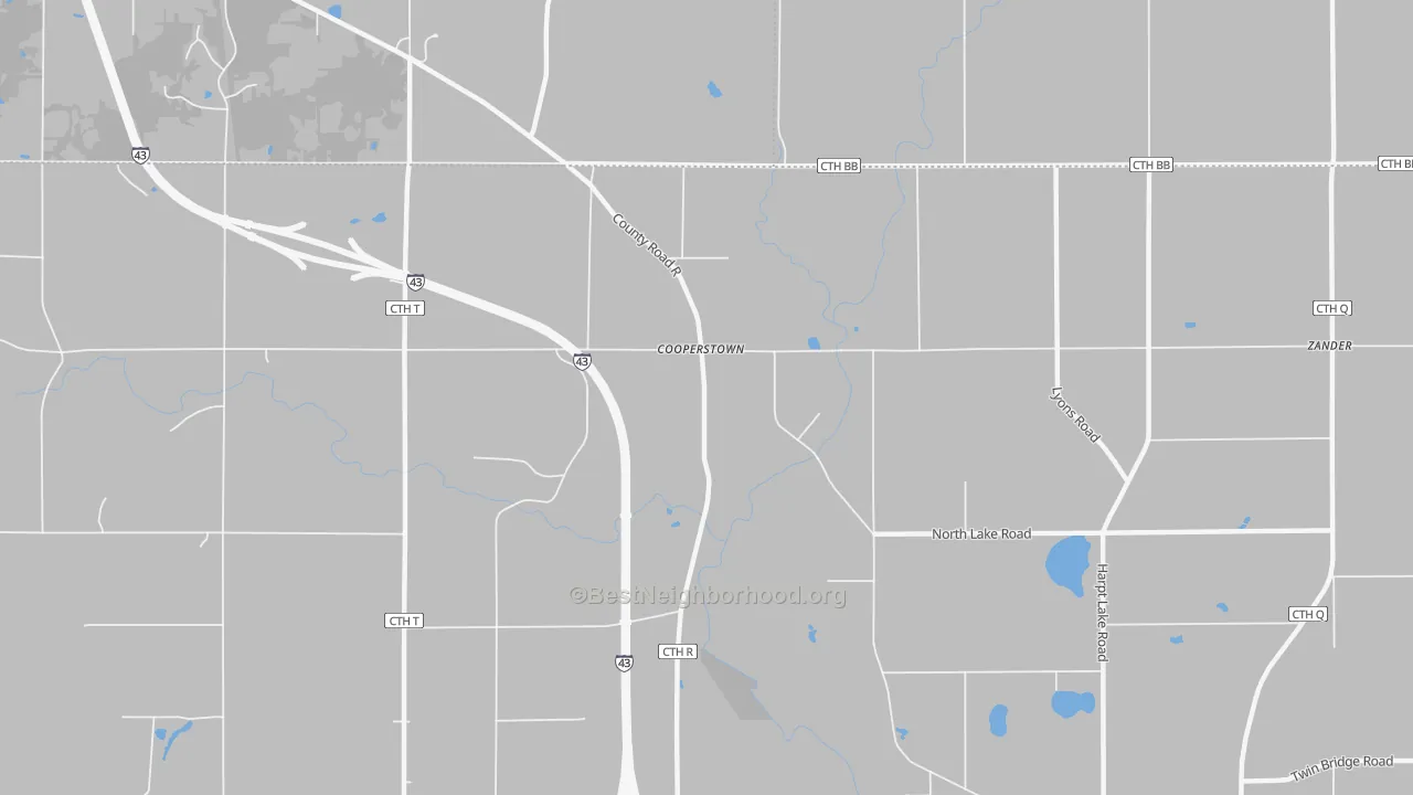 Transit Grade map of Cooperstown, WI