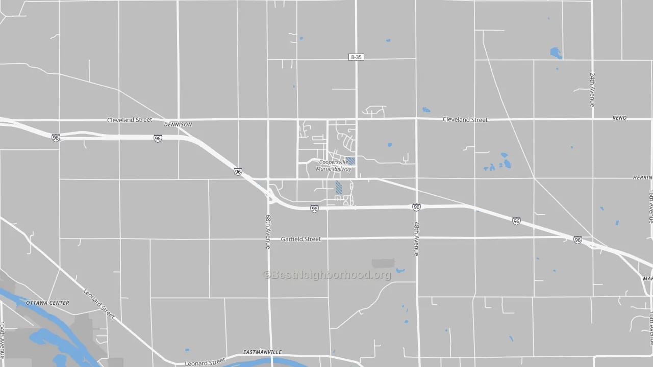 Transit Grade map of Coopersville, MI