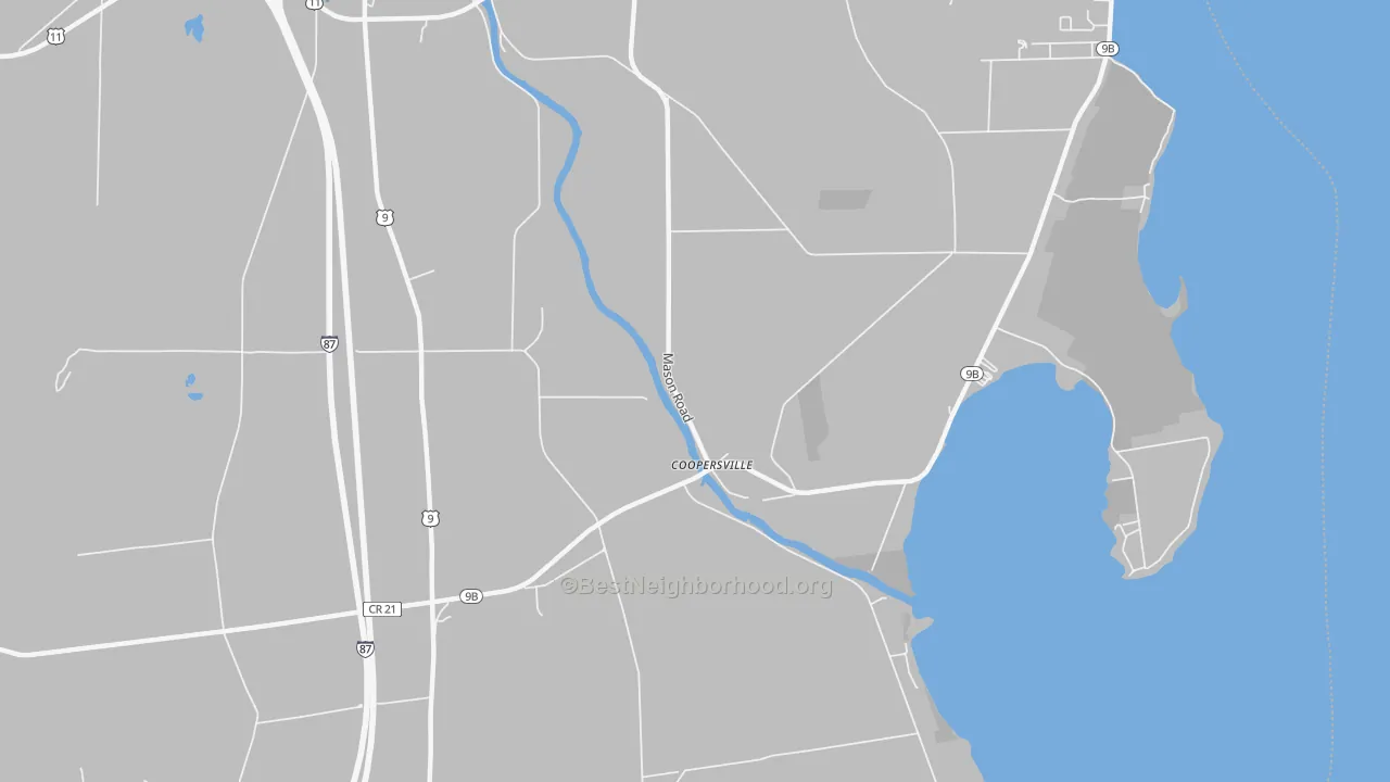 Transit Grade map of Coopersville, NY