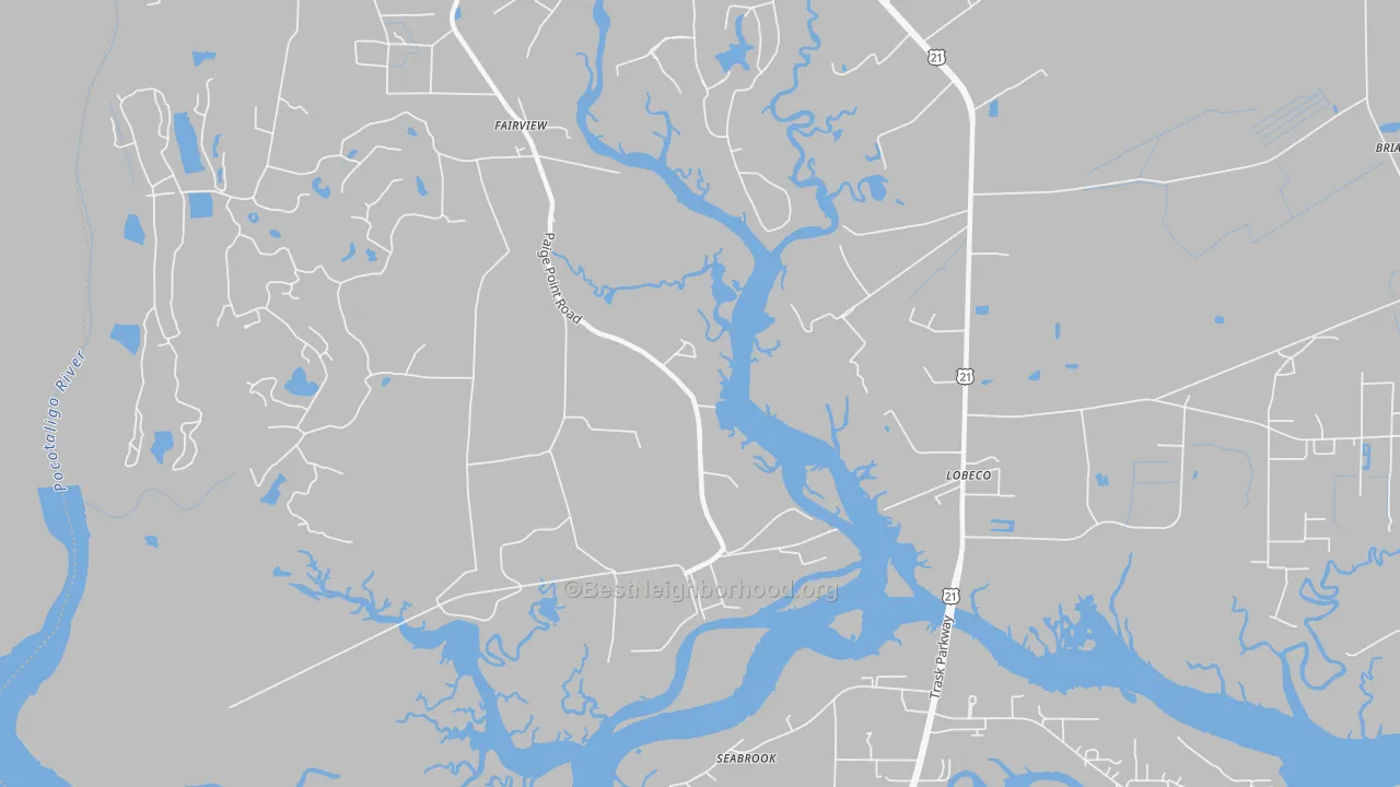 Transit Grade map of Coosaw, SC