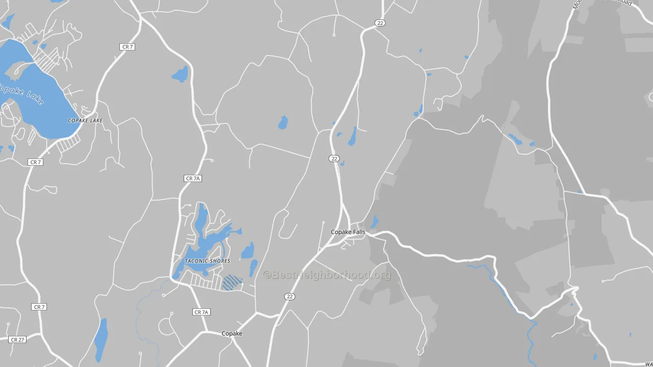 Transit Grade map of Copake Falls, NY