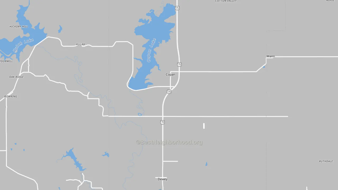 Transit Grade map of Copan, OK