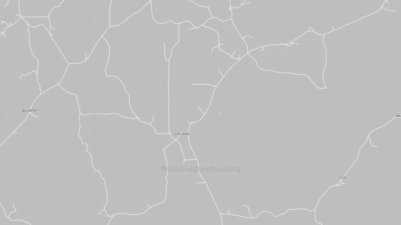 Transit Grade map of Copeland, AL