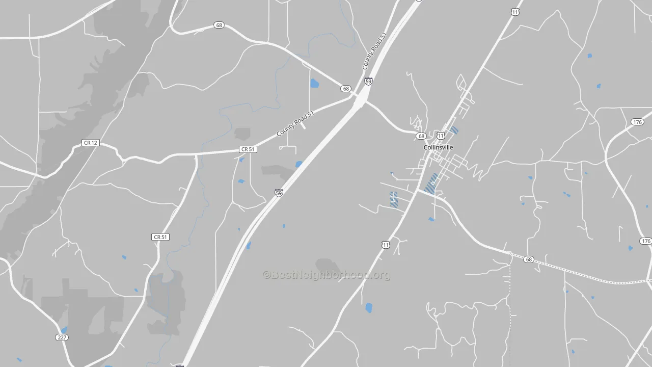 Transit Grade map of Copeland Bridge, AL