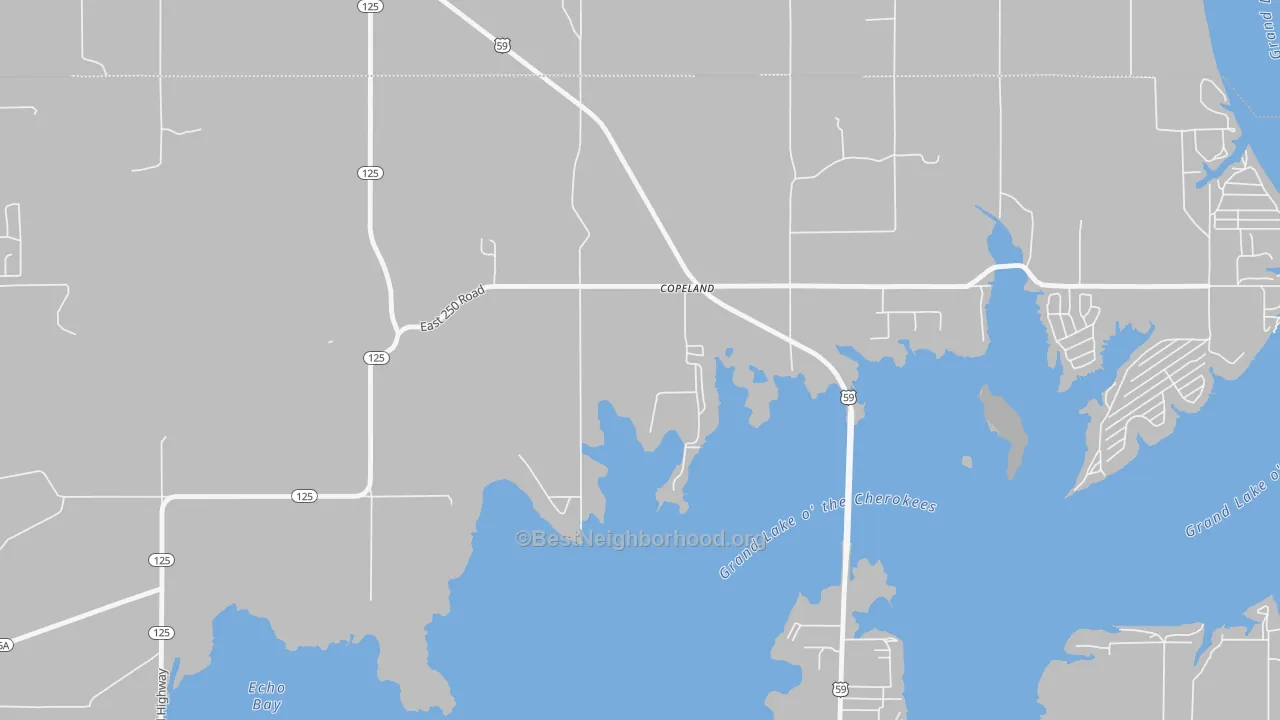 Transit Grade map of Copeland, OK