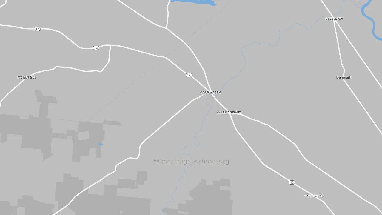Transit Grade map of Copenhagen, NY