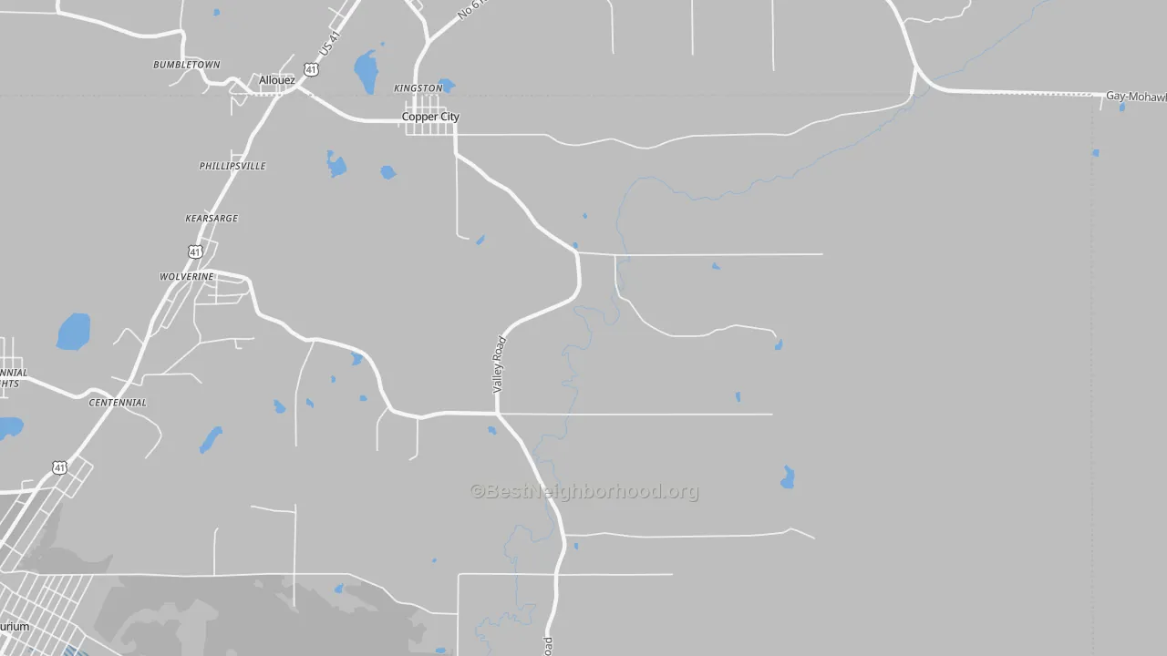 Transit Grade map of Copper City, MI