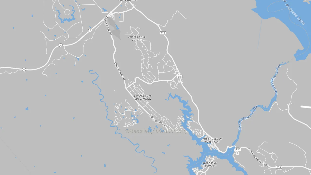 Transit Grade map of Copperopolis, CA