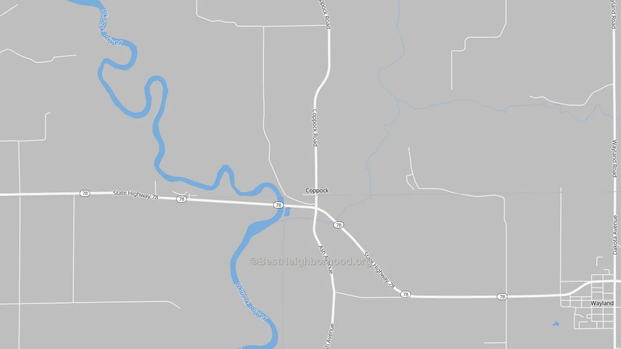 Transit Grade map of Coppock, IA