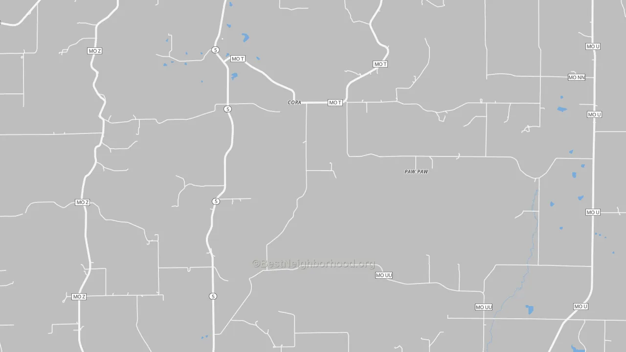 Transit Grade map of Cora, MO