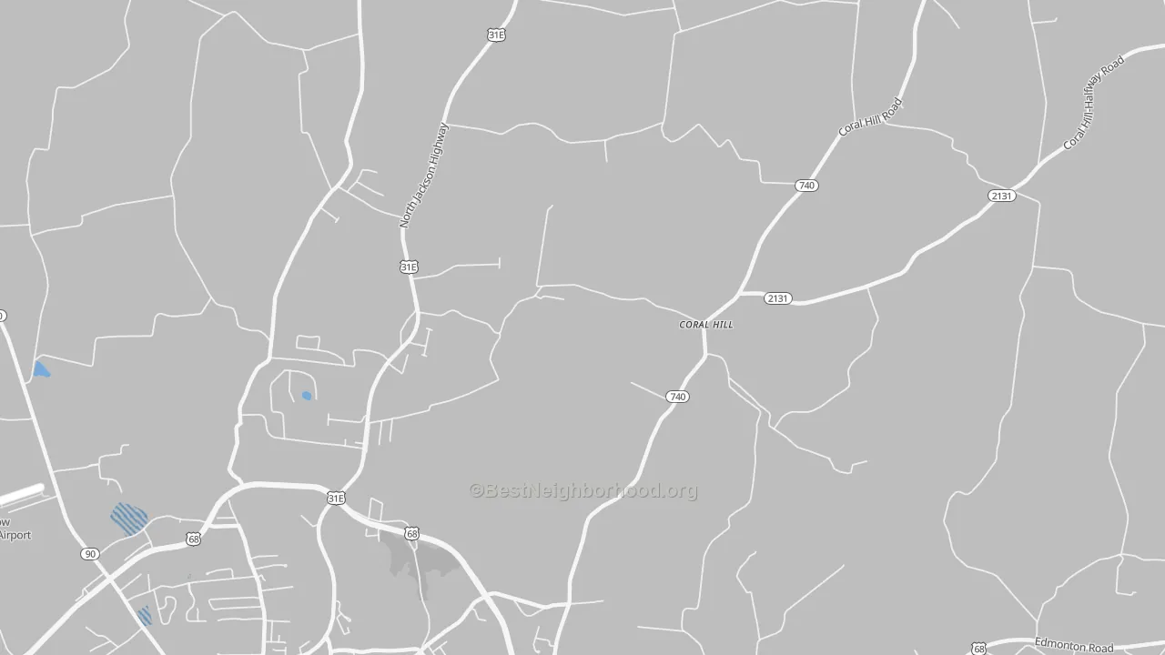 Transit Grade map of Coral Hill, KY