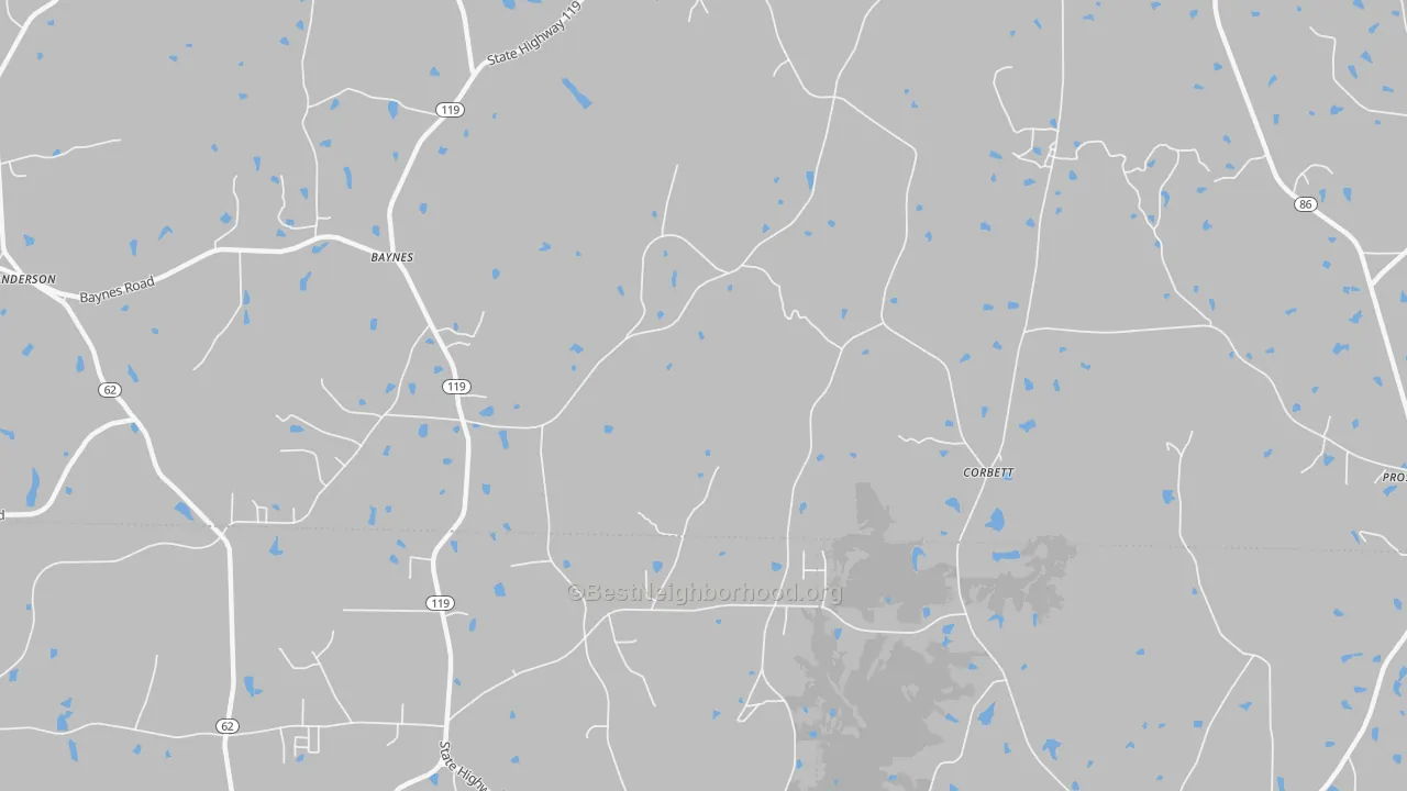 Transit Grade map of Corbett, NC