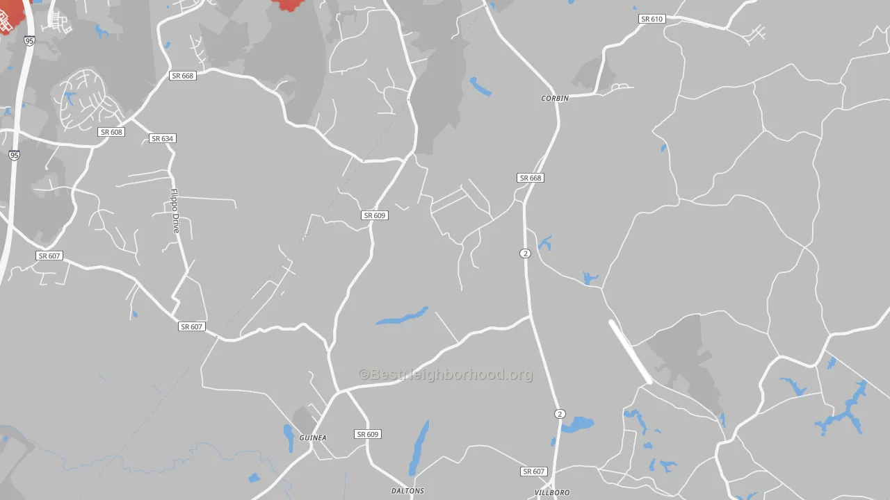 Transit Grade map of Corbin, VA