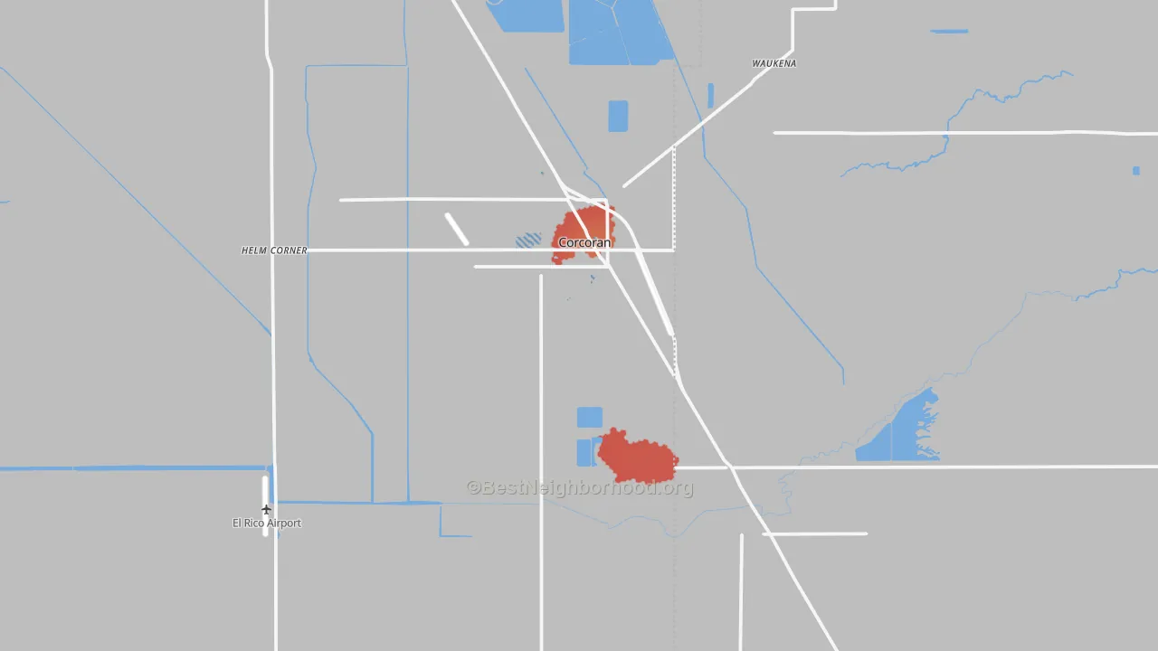 Transit Grade map of Corcoran, CA