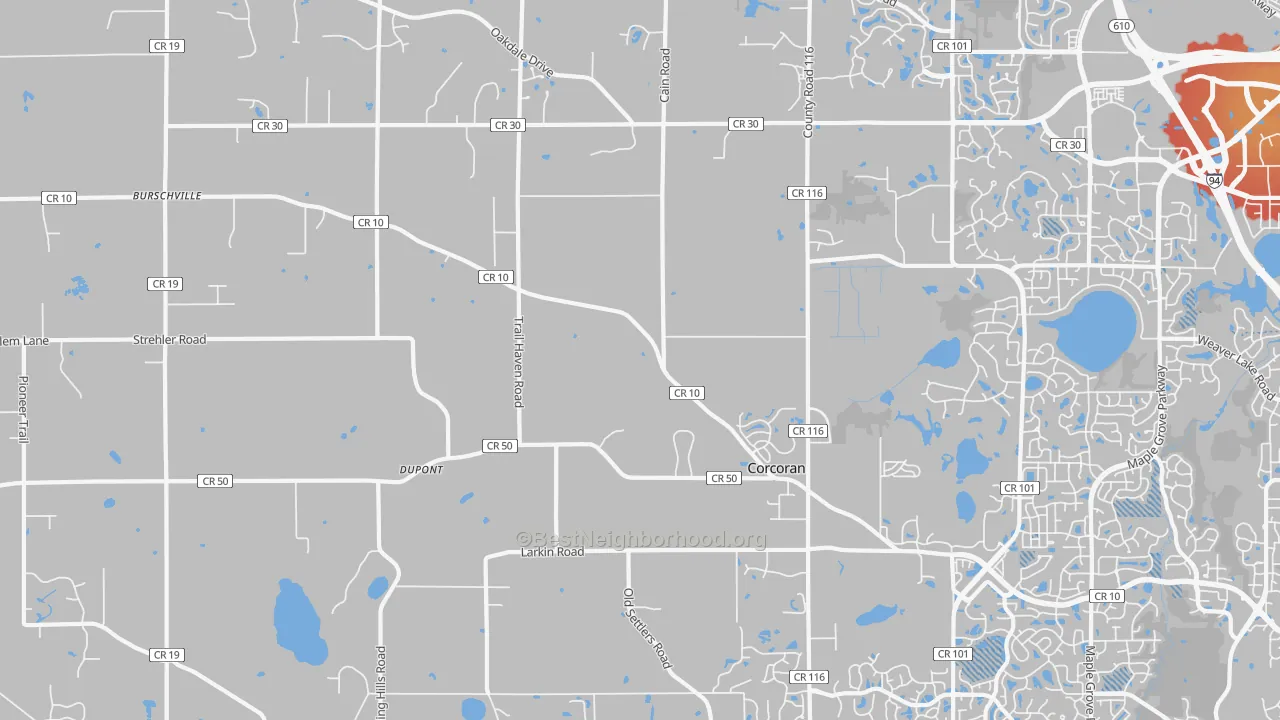 Transit Grade map of Corcoran, MN