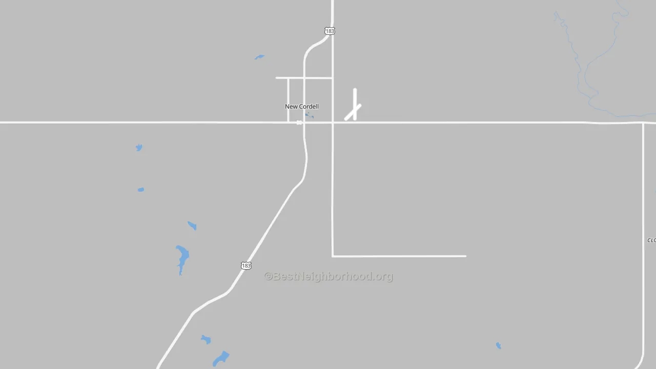 Transit Grade map of Cordell, OK