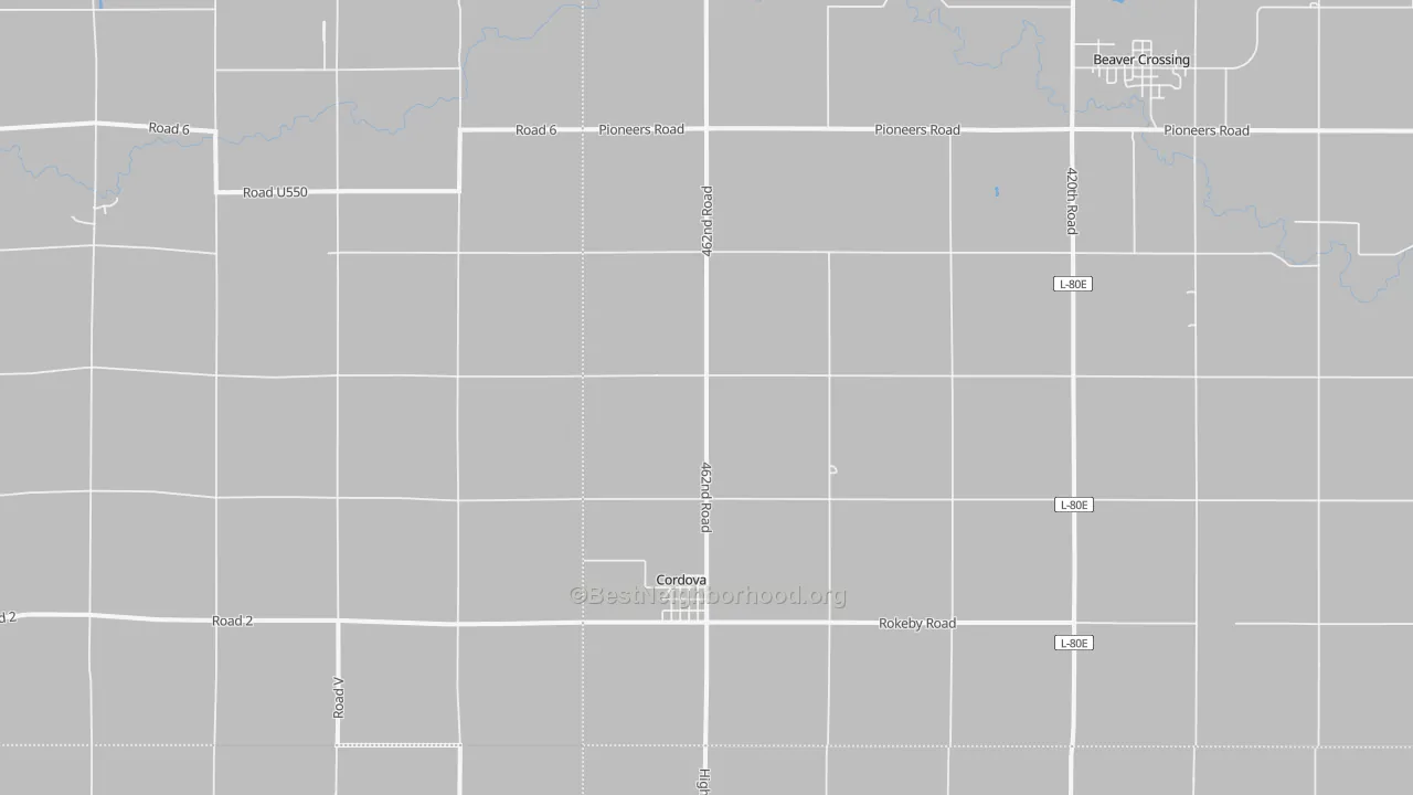 Transit Grade map of Cordova, NE