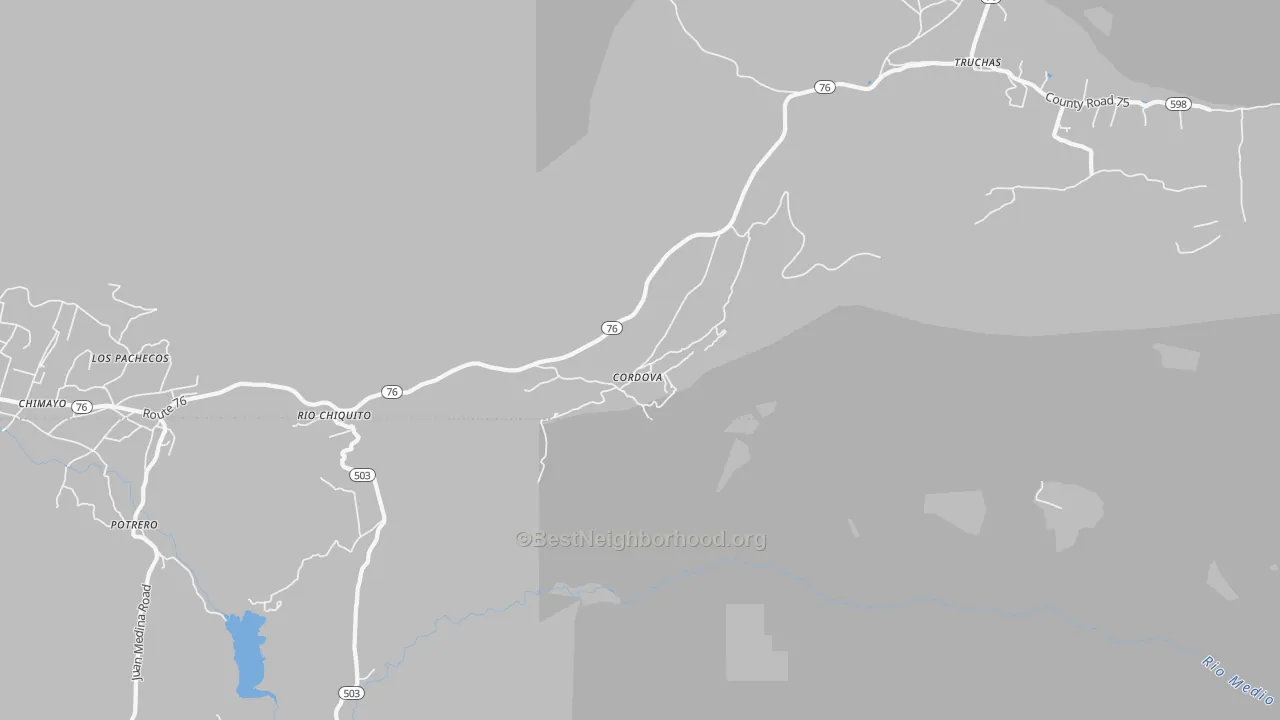 Transit Grade map of Cordova, NM